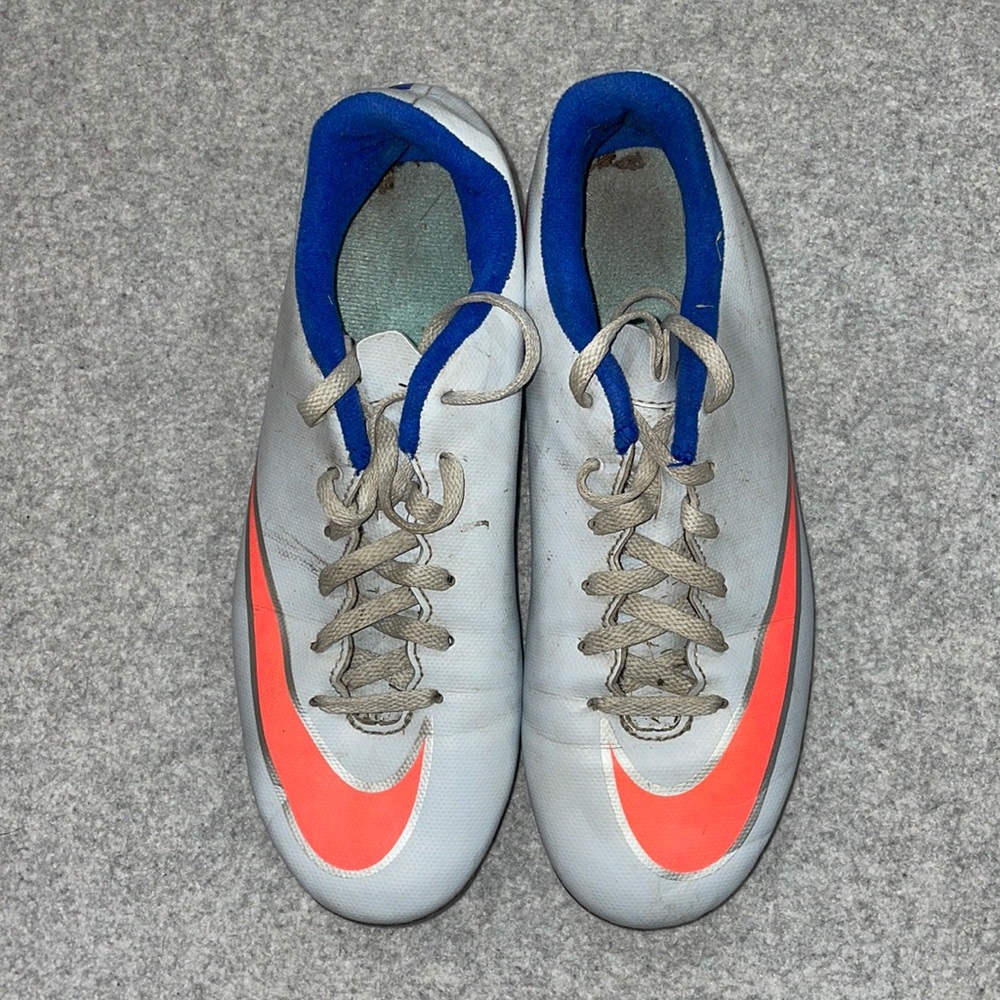 Pink and Blue Nike Cleats